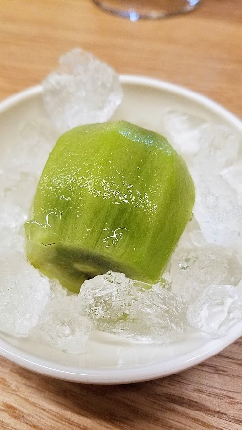 Farm Spirit, an all vegan restaurant, Kiwi on ice