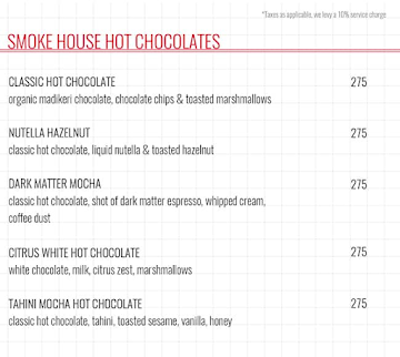 Smoke House Deli menu 