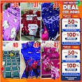 Bộ Chăn Ga Gối Cotton Poly Full Set 5 Món (2 Vỏ Gối Nằm, 1 Vỏ Gối Ôm, 1 Chăn Trần Bông 2 Mặt 3 Lớp, 1 Ga Chun Bọc Đệm)