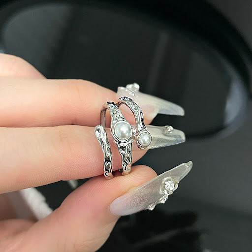 Title 2, Womens Irregular Moonstone Open Ring, Beautifu...