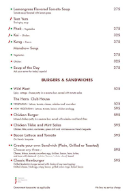 The Hanse Plaza menu 2