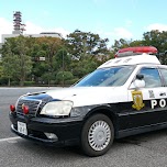 police car at National Diet of Japan in Tokyo, Japan 