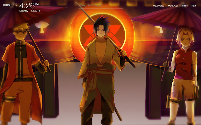 Sasuke Wallpapers FullHD New Tab