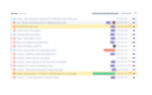 Estimations sum for Jira backlog