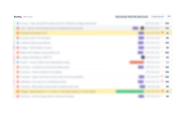 Estimations sum for Jira backlog chrome extension