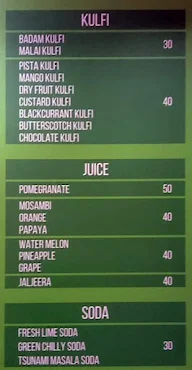 Lassi & Snacks menu 1