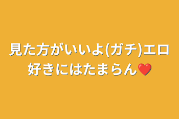 見た方がいいよ(ガチ)エロ好きにはたまらん❤︎