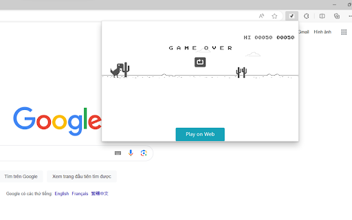 Juego del Dino de Chrome para Chrome