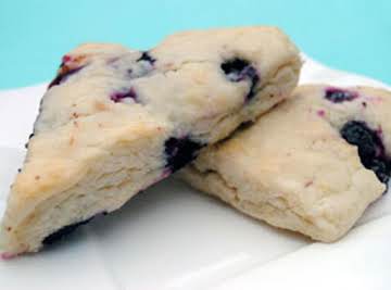 Blueberry Scones with Lemon Glaze