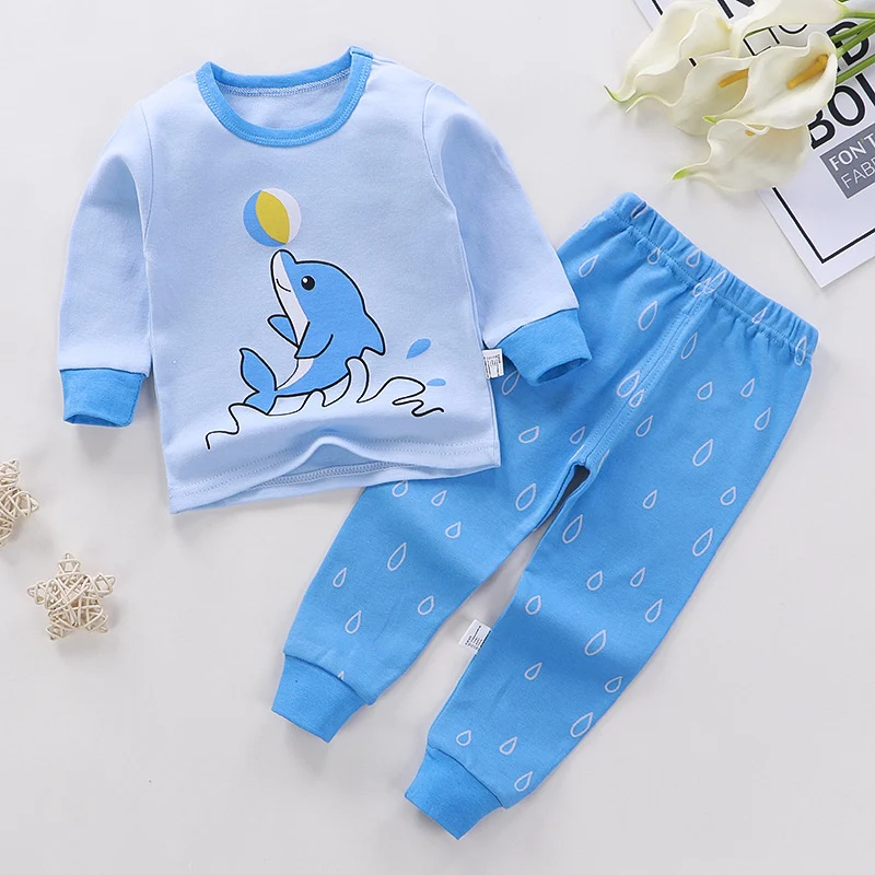 Katoenen ondergoed set voor kinderen, baby herfst kleding broek, zacht en comfortabel voor dagelijks gebruik en in de herfst.