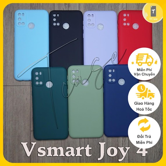 Ốp Lưng Vsmart Joy 4 Dẻo Đơn Màu Có Gù Bảo Vệ Camera