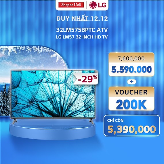 [Mã Elmall6 Giảm 6% Đơn 300K] Smart Tivi Lg Lm57 32 Inch Hd Tv