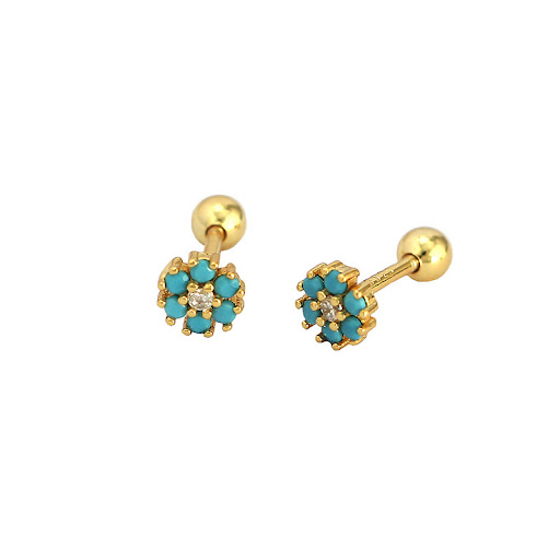 Title 5, Colorful Zircon Earrings S925 Sterling Silver. ...