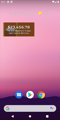 Screenshot Desert Bus for Hope Widget