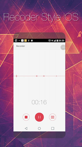 Voice Recorder style of iOS 9