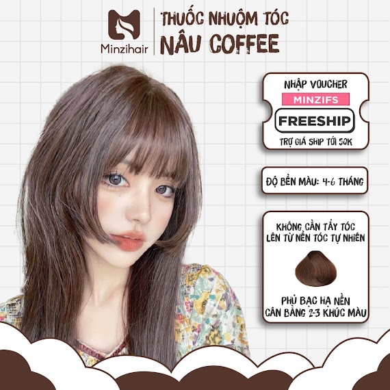 THUỐC NHUỘM TÓC BUDDYHAIRS ®️ on Instagram: "𝗡𝗔̂𝗨 𝗖𝗢𝗙𝗙𝗘𝗘 - 𝗗𝗜̣𝗨  𝗗𝗔̀𝗡𝗚, 𝗡𝗨̛̃ 𝗧𝗜́𝗡𝗛 💖 💜 𝗛𝗶𝗲̣̂𝘂 𝘂̛́𝗻𝗴 𝗺𝗮̀𝘂 : Màu nâu cà  phê là màu tóc nâu được lấy cảm hứng