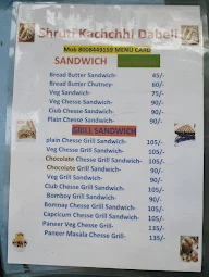 Shruti Kachchhi Dabeli menu 1