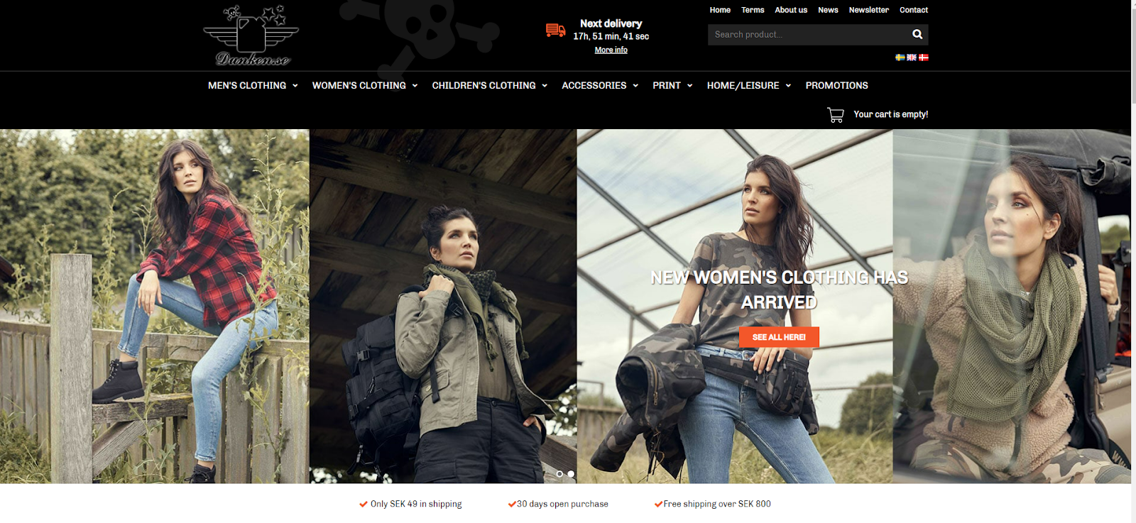 Dunken.se: Rock clothes, T-shirts and Cool Clothes Online