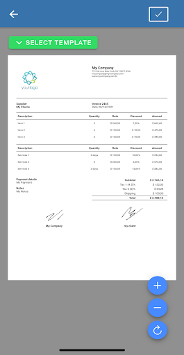 Screenshot Sales, Invoice & Quotation