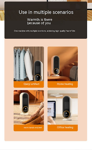 Title 7, High Power 1200W Warm Air Blower Desktop Heater...