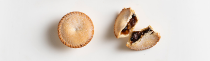 Mince pies made of fruit and pastry are enjoyed on Christmas morning or with afternoon tea.