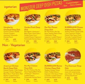 Instapizza menu 