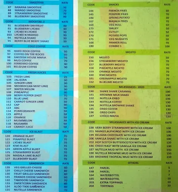 Lassi Shop menu 