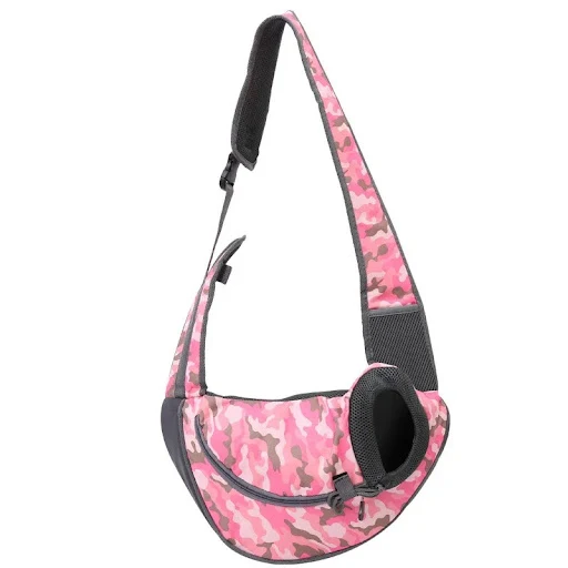 Pet Sling Puppy Dog Cat Sling Carrier Bag Hands Free With Adjustable Padded Strap Front Pouch Single Shoulder Bag Carryi