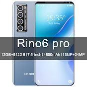 Điện Thoại Rino6 Pro 7.5Incn Hd Màn Hình Lớn (12Gb / 512Gb) Bán Điện Thoại Chơi Game Thẻ Kép Android 5G 2022