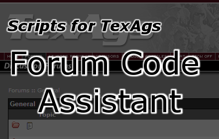 TexAgs Forum Code Help Preview image 0