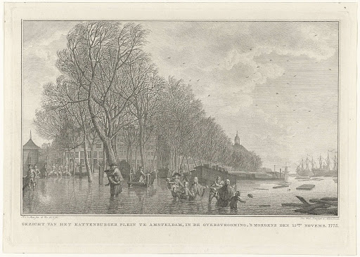 Watersnood op het Kattenburgerplein te Amsterdam, 1775