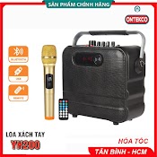 [Ontek Hcm] Loa Di Động Ontekco Yh200 Kèm 2 Míc Hát Xách Tay Di Động Không Dây, Hát Karaoke Bluetooth 5.0