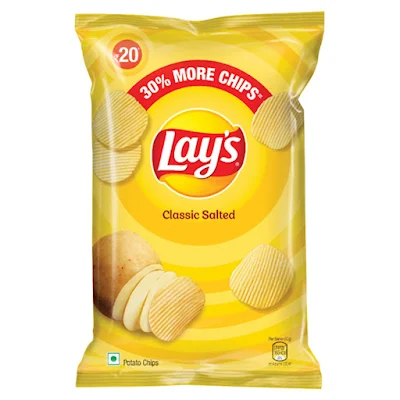 Lays Lay'S Classic Salted Potato Chips - 57 gm