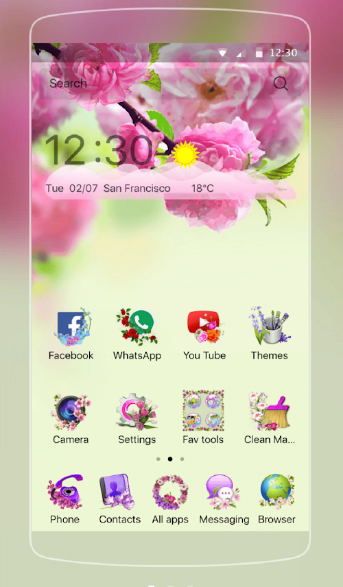Android application Spring Flowers Theme screenshort