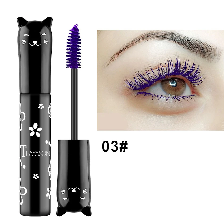 Kleurenmascara Blauw Paars Wit Paars. Accentueer je ogen met deze levendige tinten en creëer moeiteloos unieke looks.