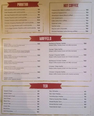 Cric Cafe menu 