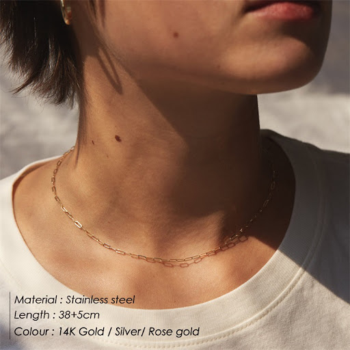Title 2, Nadia Paperclip Chain Necklace Stylish Womens ...