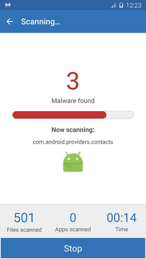  Malwarebytes Anti-Malware- tangkapan layar 