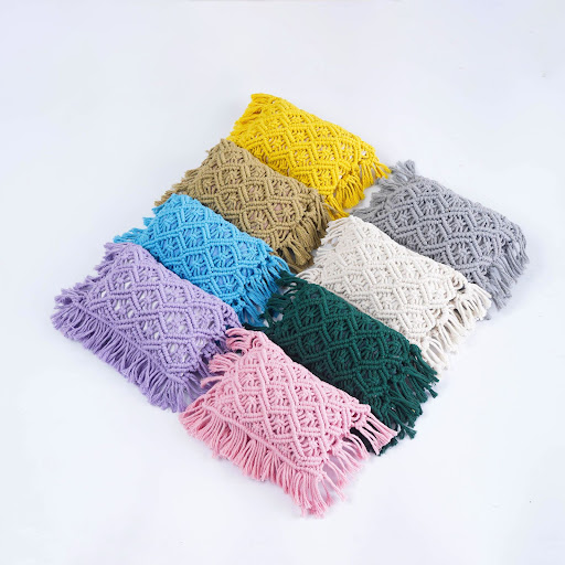 Title 9, Hand-woven Tassel Pillow, perfect for sofas and...