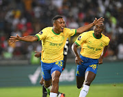 Lucas Ribeiro Costa celebrates his goal for Mamelodi Sundowns in their DStv Premiership match against Orlando Pirates at Orlando Stadium on Wednesday night.