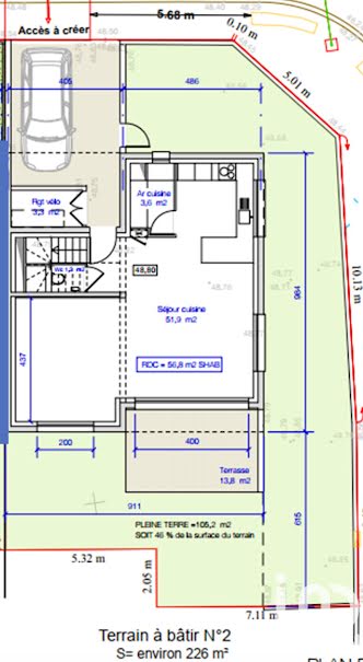 Vente maison 1 pièce 58 m² à Rennes (35000), 259 000 €