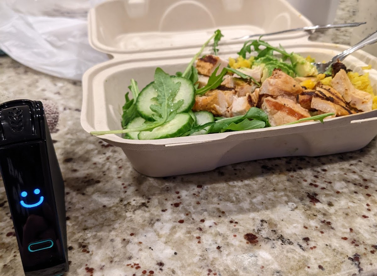 NimaPartners sensor testing this meal from Zulu Piri Piri Chicken Grille as gluten free.