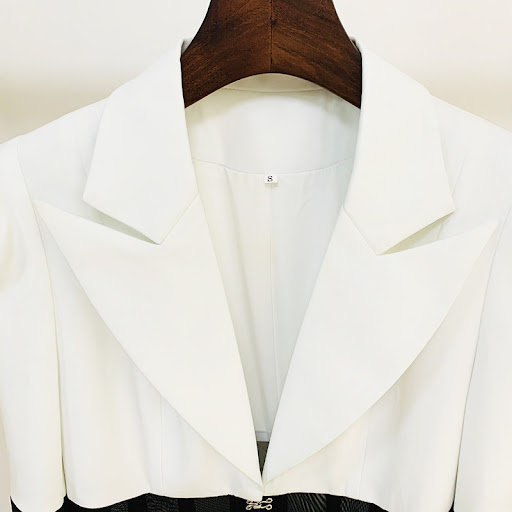 Title 4, Contrast Color Perspective Patchwork Suit Coat ...