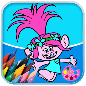 Download coloring book troll poppy 2018 Free !! For PC Windows and Mac