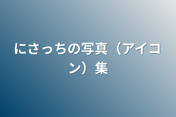 「にさっちの写真（アイコン）集」のメインビジュアル