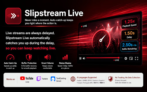Slipstream Live — Detect and Adjust Live Stream Latency Automatically screenshot 1