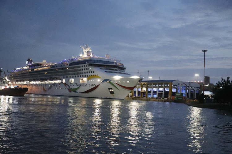 Close up of the Luxury cruise liner Norwegian Dawn at Mombasa on January 14, 2024