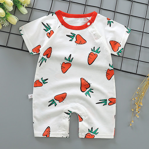 Title 4, Thin Cotton Short-sleeved Short-climbing Jumpsu...