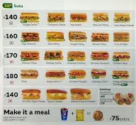 Subway menu 3