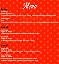 Meal Diaries menu 1
